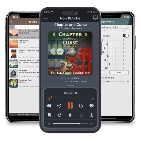 Download fo free audiobook Chapter and Curse by Elizabeth Penney and listen anywhere on your iOS devices in the ListenBook app.