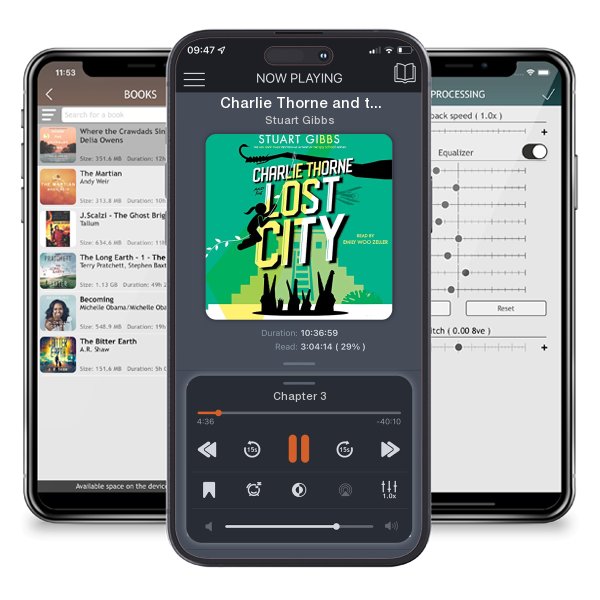Download fo free audiobook Charlie Thorne and the Lost City by Stuart Gibbs and listen anywhere on your iOS devices in the ListenBook app.