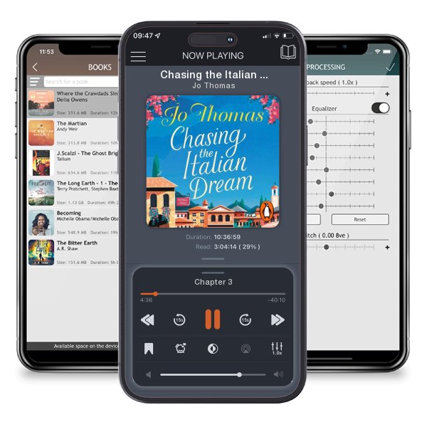 Download fo free audiobook Chasing the Italian Dream by Jo Thomas and listen anywhere on your iOS devices in the ListenBook app.