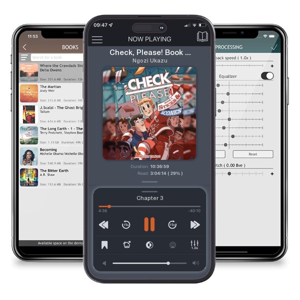 Download fo free audiobook Check, Please! Book 2: Sticks & Scones by Ngozi Ukazu and listen anywhere on your iOS devices in the ListenBook app.