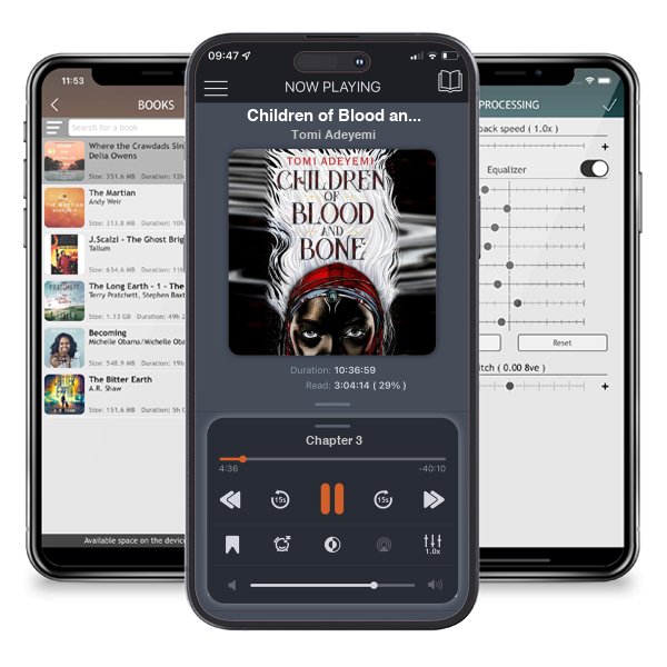 Download fo free audiobook Children of Blood and Bone (Legacy of Orïsha, #1) by Tomi Adeyemi and listen anywhere on your iOS devices in the ListenBook app.