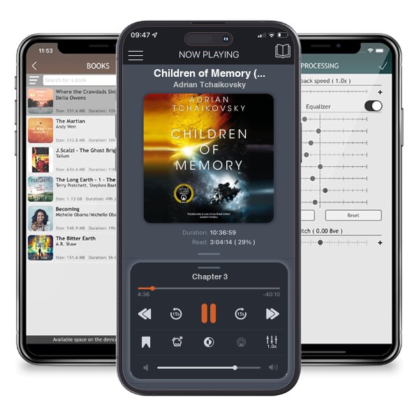 Download fo free audiobook Children of Memory (Children of Time, #3) by Adrian Tchaikovsky and listen anywhere on your iOS devices in the ListenBook app.