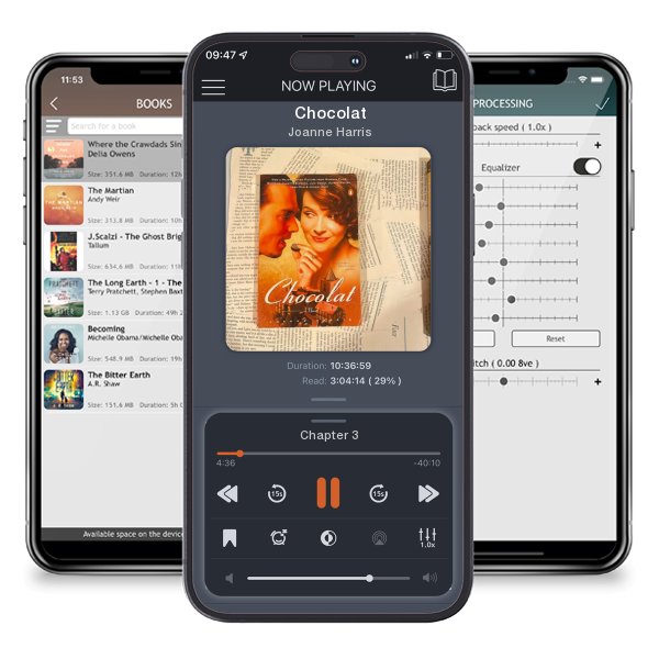 Download fo free audiobook Chocolat by Joanne Harris and listen anywhere on your iOS devices in the ListenBook app.