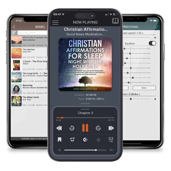 Download fo free audiobook Christian Affirmations for Sleep - Night with the Holy Spirit by Good News Meditations and listen anywhere on your iOS devices in the ListenBook app.