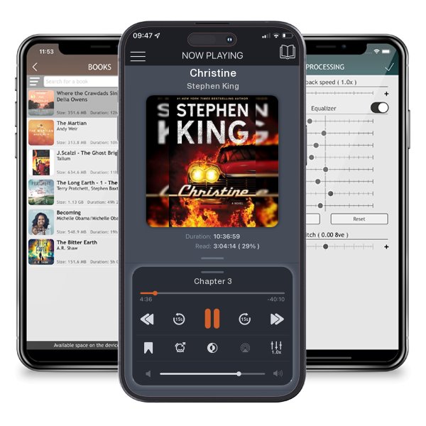 Download fo free audiobook Christine by Stephen King and listen anywhere on your iOS devices in the ListenBook app.