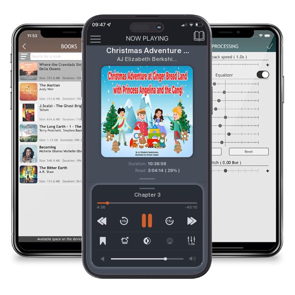 Download fo free audiobook Christmas Adventure at Ginger Bread Land with Princess Angelina and the Gang! by AJ Elizabeth Berkshireton and listen anywhere on your iOS devices in the ListenBook app.