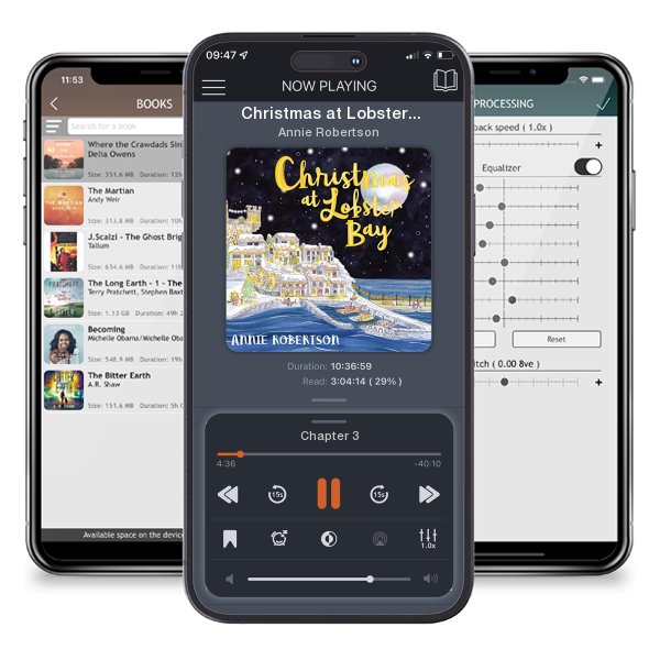 Download fo free audiobook Christmas at Lobster Bay by Annie Robertson and listen anywhere on your iOS devices in the ListenBook app.