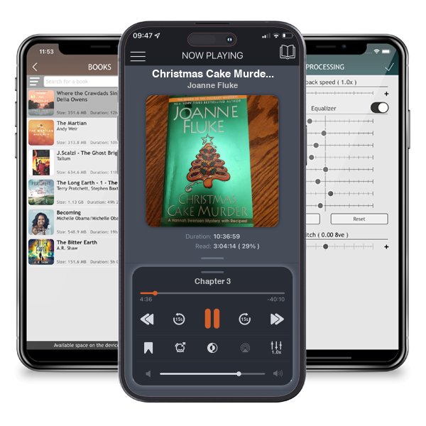 Download fo free audiobook Christmas Cake Murder by Joanne Fluke and listen anywhere on your iOS devices in the ListenBook app.