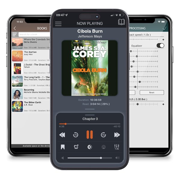 Download fo free audiobook Cibola Burn by Jefferson Mays and listen anywhere on your iOS devices in the ListenBook app.