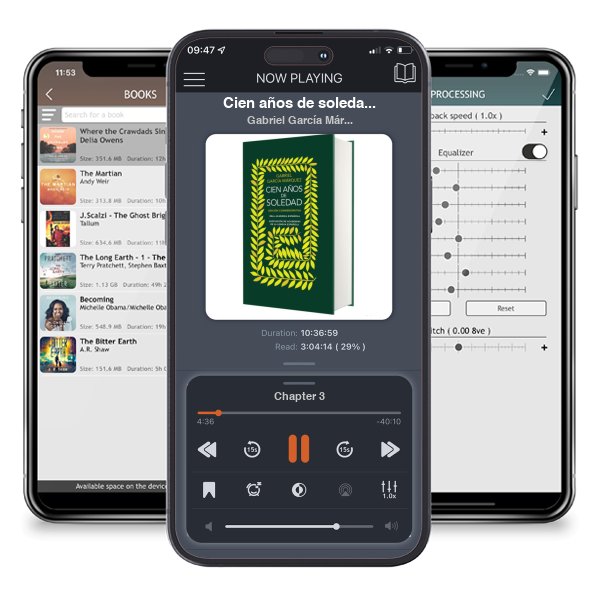 Descargar audiolibro gratis Cien años de soledad, edición conmemorativa de la RAE y la ASALE (One Hundred Years of Solitude, Commemorative Edition) by Gabriel García Márquez y escuchar en cualquier lugar en sus dispositivos iOS en la aplicación ListenBook.