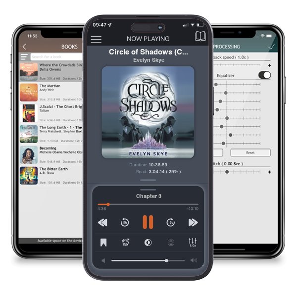 Download fo free audiobook Circle of Shadows (Circle of Shadows, #1) by Evelyn Skye and listen anywhere on your iOS devices in the ListenBook app.
