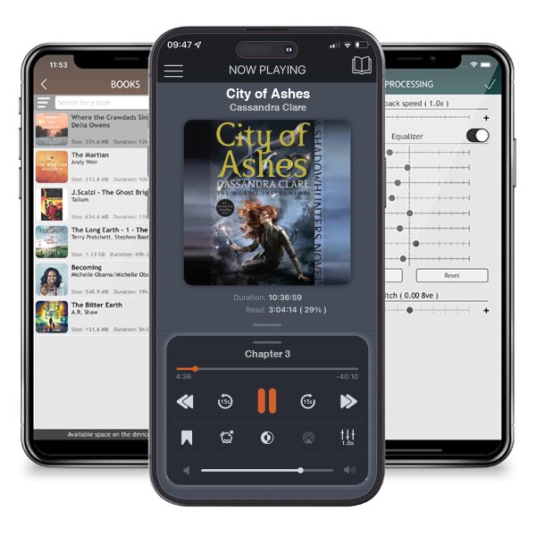 Download fo free audiobook City of Ashes by Cassandra Clare and listen anywhere on your iOS devices in the ListenBook app.