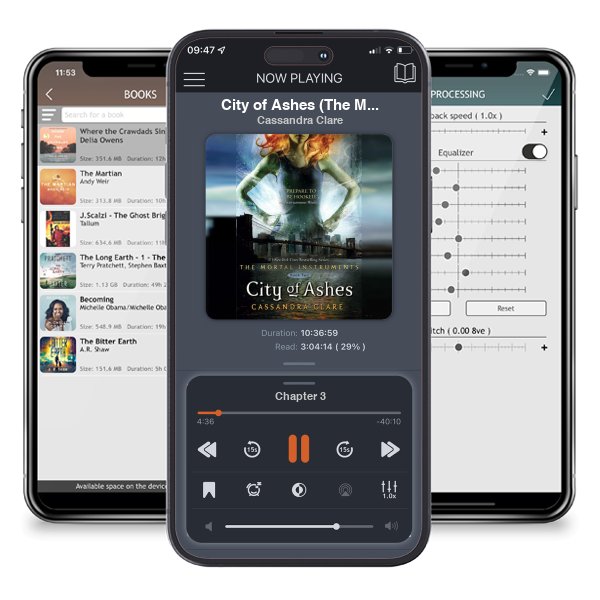 Download fo free audiobook City of Ashes (The Mortal Instruments, #2) by Cassandra Clare and listen anywhere on your iOS devices in the ListenBook app.