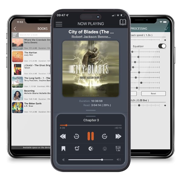 Download fo free audiobook City of Blades (The Divine Cities, #2) by Robert Jackson Bennett and listen anywhere on your iOS devices in the ListenBook app.