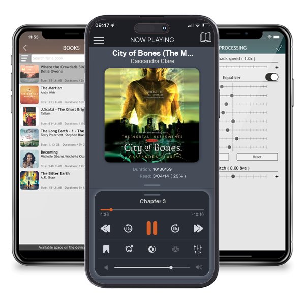 Download fo free audiobook City of Bones (The Mortal Instruments, #1) by Cassandra Clare and listen anywhere on your iOS devices in the ListenBook app.