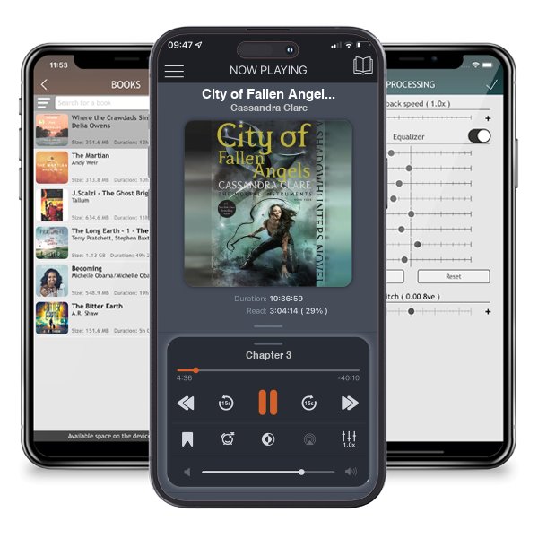 Download fo free audiobook City of Fallen Angels by Cassandra Clare and listen anywhere on your iOS devices in the ListenBook app.