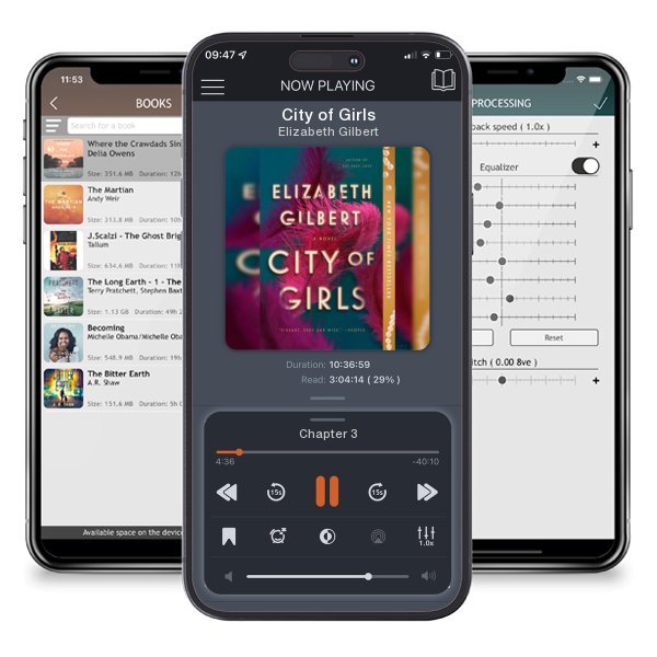 Download fo free audiobook City of Girls by Elizabeth Gilbert and listen anywhere on your iOS devices in the ListenBook app.
