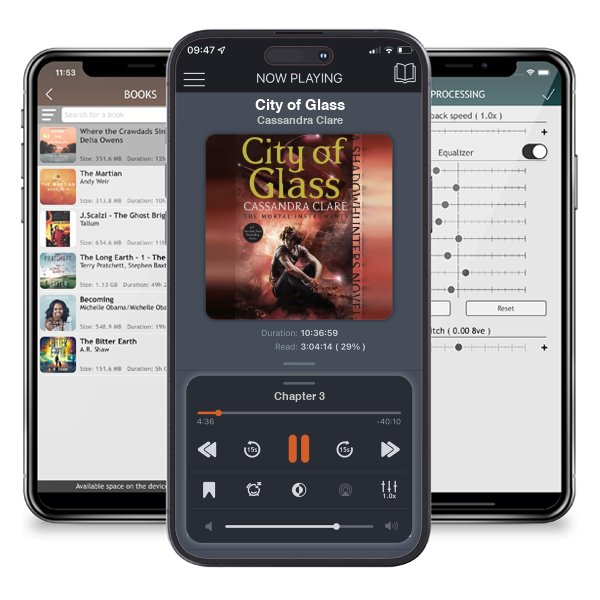 Download fo free audiobook City of Glass by Cassandra Clare and listen anywhere on your iOS devices in the ListenBook app.