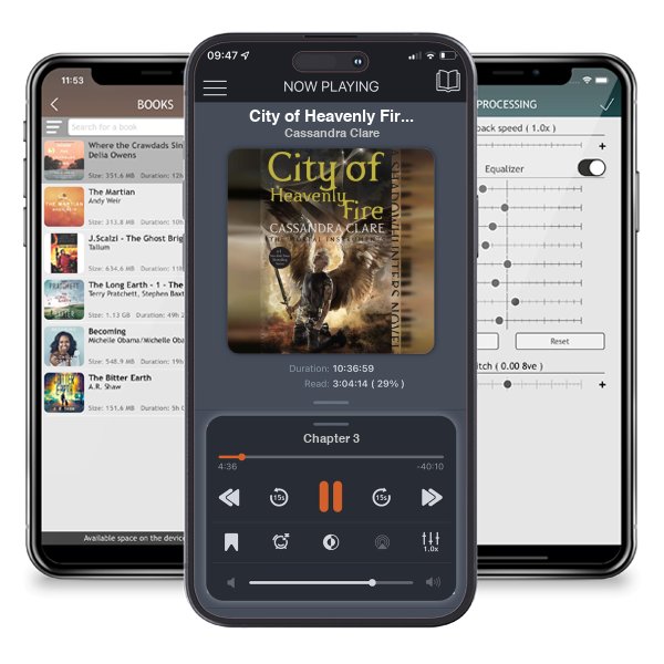 Download fo free audiobook City of Heavenly Fire by Cassandra Clare and listen anywhere on your iOS devices in the ListenBook app.