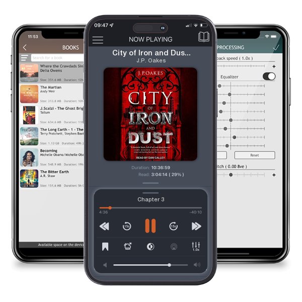 Download fo free audiobook City of Iron and Dust by J.P. Oakes and listen anywhere on your iOS devices in the ListenBook app.