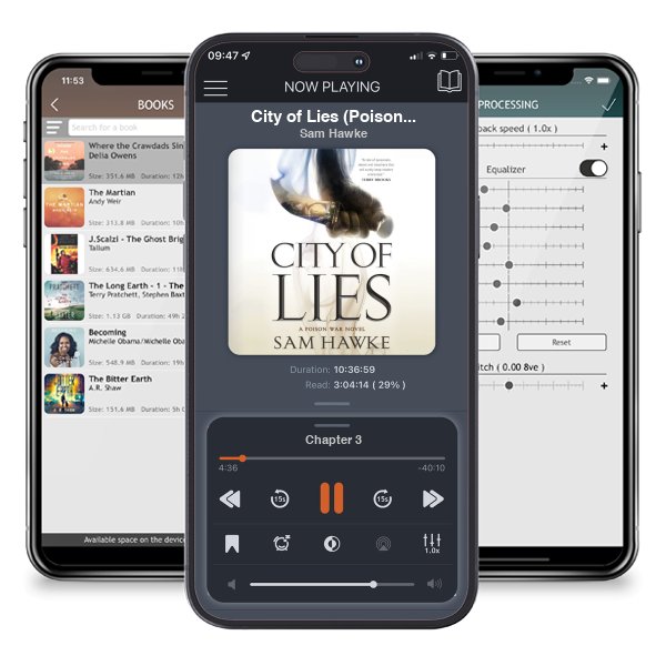 Download fo free audiobook City of Lies (Poison Wars, #1) by Sam Hawke and listen anywhere on your iOS devices in the ListenBook app.