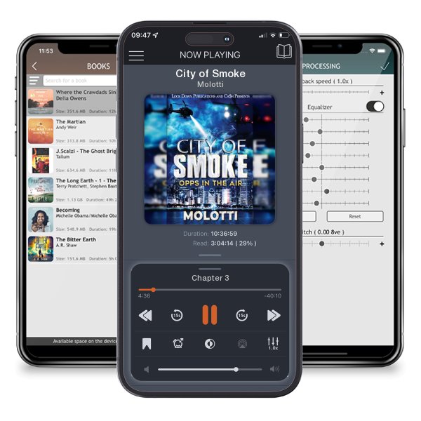 Download fo free audiobook City of Smoke by Molotti and listen anywhere on your iOS devices in the ListenBook app.
