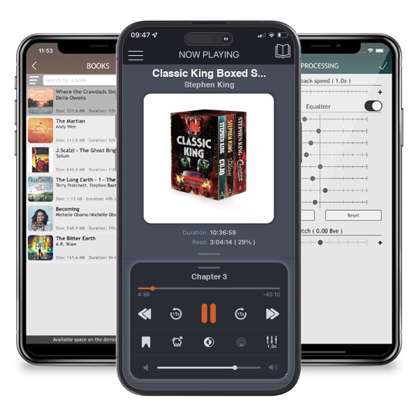 Download fo free audiobook Classic King Boxed Set 1: Christine, Cujo, Pet Sematary by Stephen King and listen anywhere on your iOS devices in the ListenBook app.