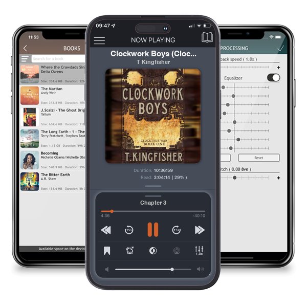 Download fo free audiobook Clockwork Boys (Clocktaur War) by T Kingfisher and listen anywhere on your iOS devices in the ListenBook app.