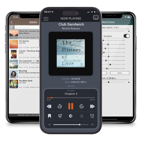 Download fo free audiobook Club Sandwich by Nicole Krauss and listen anywhere on your iOS devices in the ListenBook app.