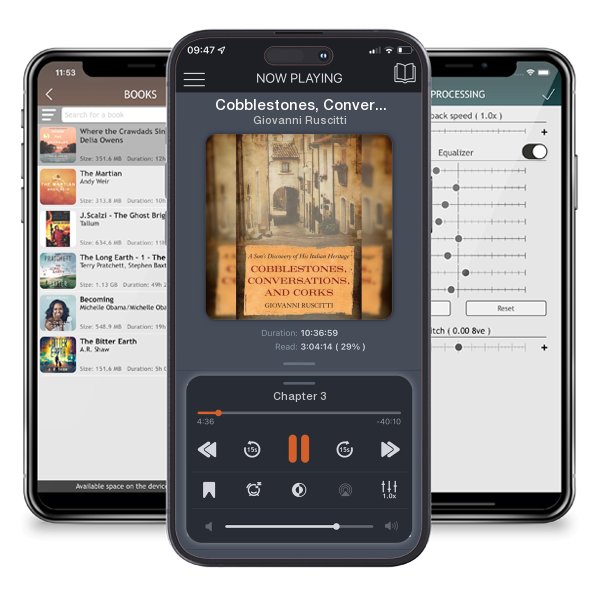 Download fo free audiobook Cobblestones, Conversations, and Corks: A Son's Discovery of... by Giovanni Ruscitti and listen anywhere on your iOS devices in the ListenBook app.