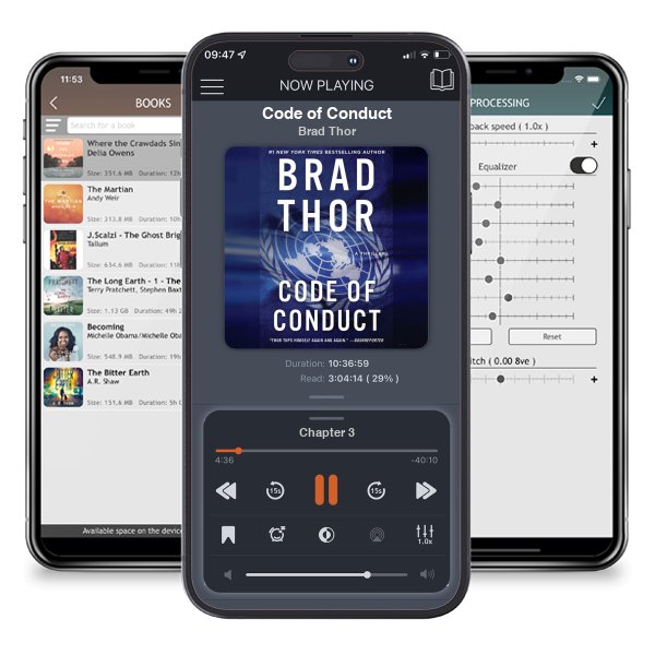 Download fo free audiobook Code of Conduct by Brad Thor and listen anywhere on your iOS devices in the ListenBook app.