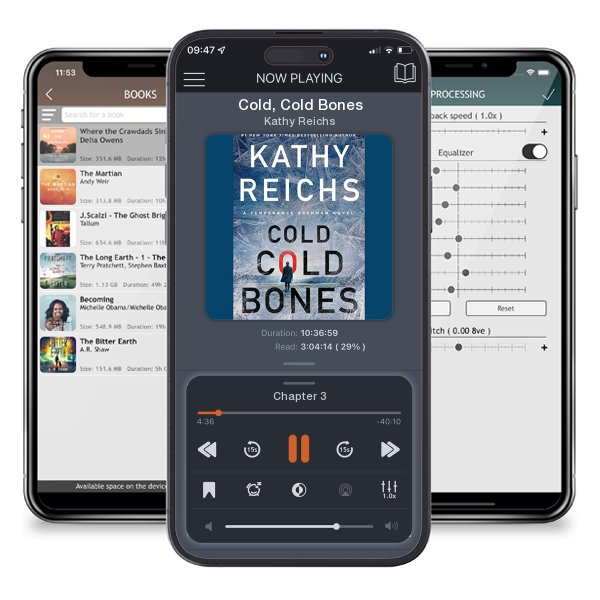 Download fo free audiobook Cold, Cold Bones by Kathy Reichs and listen anywhere on your iOS devices in the ListenBook app.