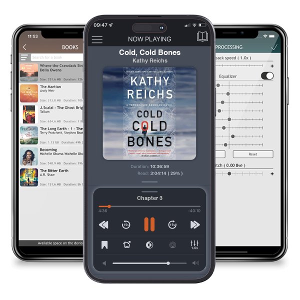 Download fo free audiobook Cold, Cold Bones by Kathy Reichs and listen anywhere on your iOS devices in the ListenBook app.