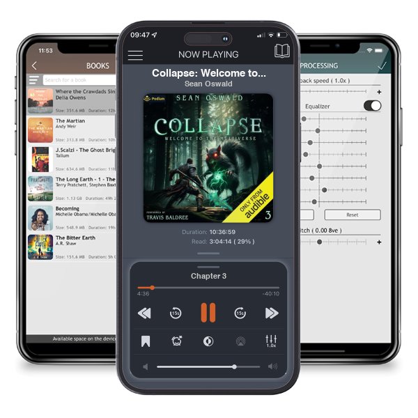 Download fo free audiobook Collapse: Welcome to the Multiverse, Book 3 by Sean Oswald and listen anywhere on your iOS devices in the ListenBook app.