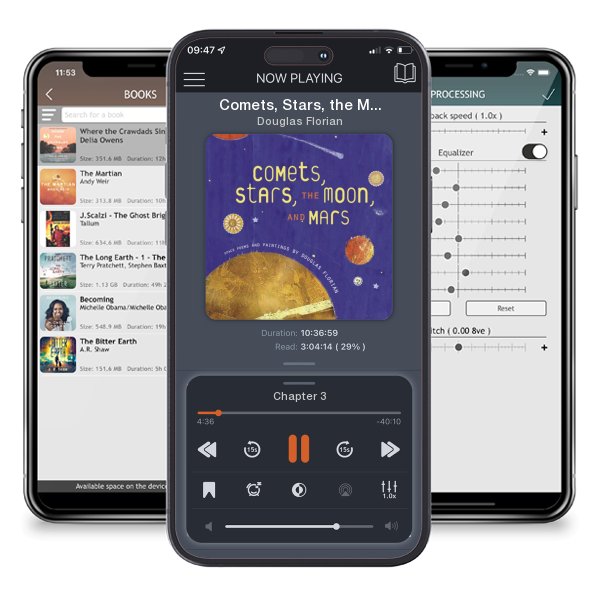 Download fo free audiobook Comets, Stars, the Moon, and Mars: Space Poems and Paintings by Douglas Florian and listen anywhere on your iOS devices in the ListenBook app.