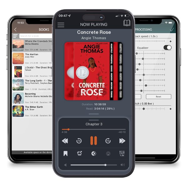 Download fo free audiobook Concrete Rose by Angie Thomas and listen anywhere on your iOS devices in the ListenBook app.