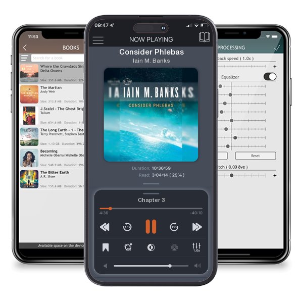 Download fo free audiobook Consider Phlebas by Iain M. Banks and listen anywhere on your iOS devices in the ListenBook app.
