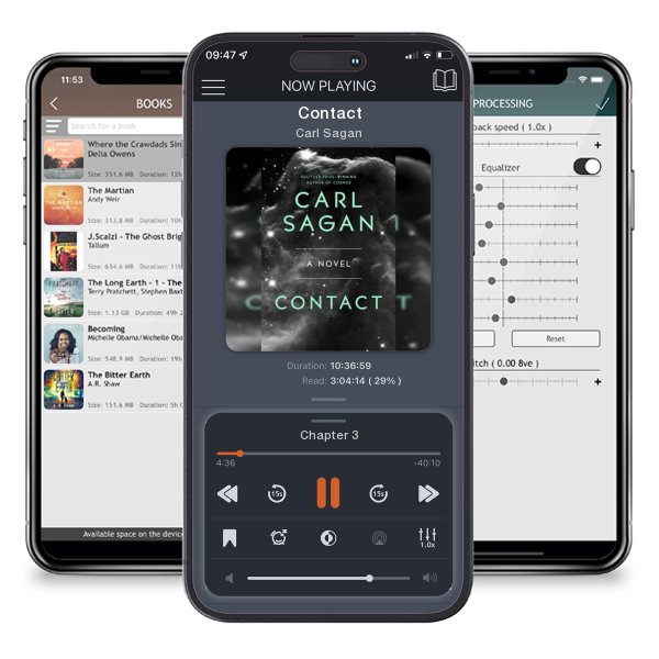 Download fo free audiobook Contact by Carl Sagan and listen anywhere on your iOS devices in the ListenBook app.