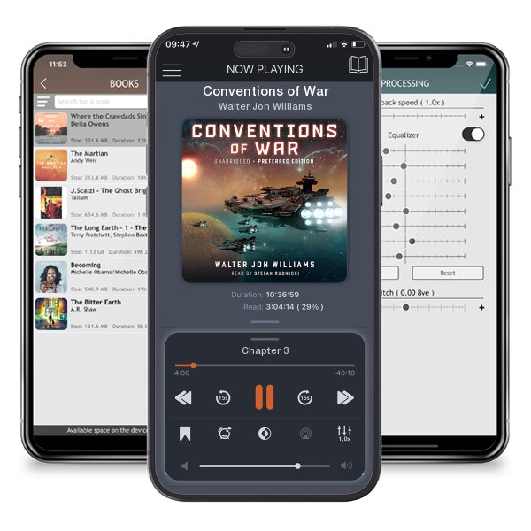 Download fo free audiobook Conventions of War by Walter Jon Williams and listen anywhere on your iOS devices in the ListenBook app.