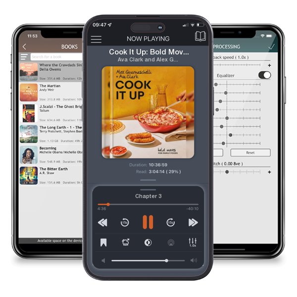 Download fo free audiobook Cook It Up: Bold Moves for Family Foods: A Cookbook by Ava Clark and Alex Guarnaschelli and listen anywhere on your iOS devices in the ListenBook app.