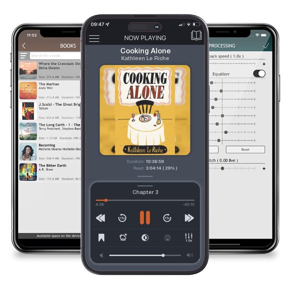 Download fo free audiobook Cooking Alone by Kathleen Le Riche and listen anywhere on your iOS devices in the ListenBook app.