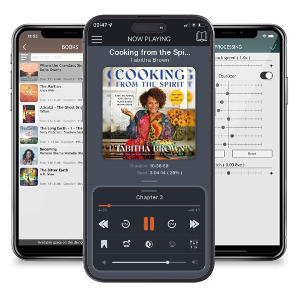 Download fo free audiobook Cooking from the Spirit: Easy, Delicious, and Joyful... by Tabitha Brown and listen anywhere on your iOS devices in the ListenBook app.