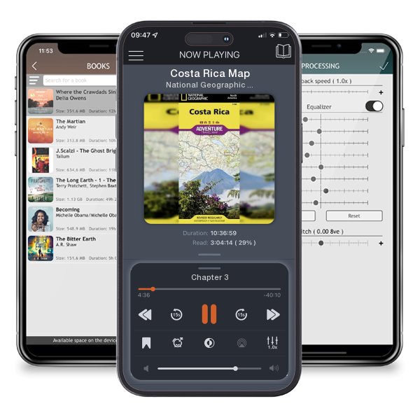 Download fo free audiobook Costa Rica Map by National Geographic Maps and listen anywhere on your iOS devices in the ListenBook app.
