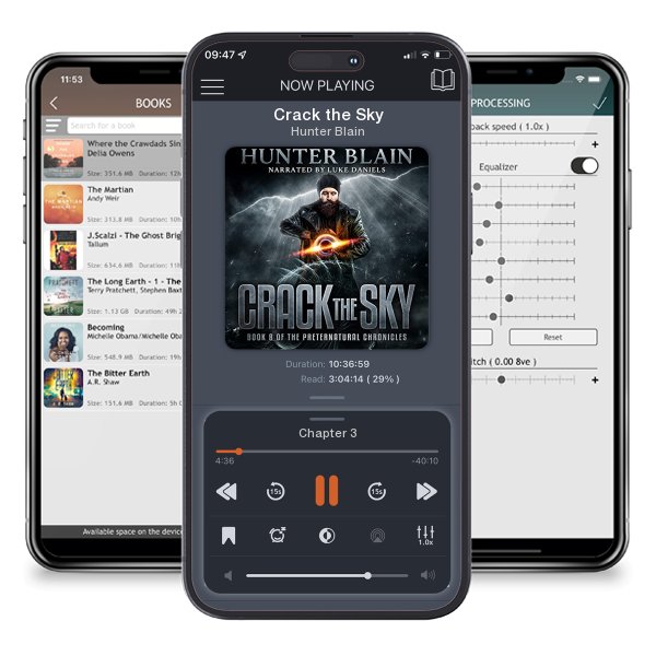 Download fo free audiobook Crack the Sky by Hunter Blain and listen anywhere on your iOS devices in the ListenBook app.
