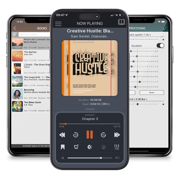 Download fo free audiobook Creative Hustle: Blaze Your Own Path and Make Work That Matters by Sam Seidel, Olatunde Sobomehin, et al. and listen anywhere on your iOS devices in the ListenBook app.