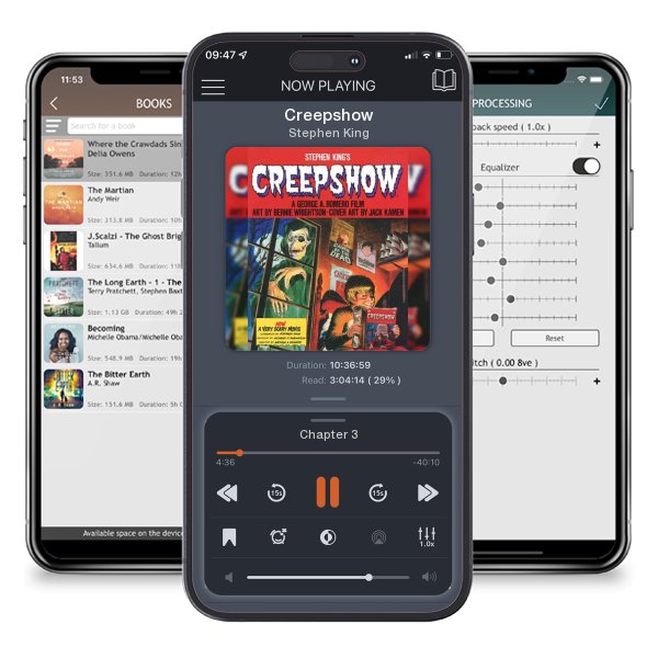 Download fo free audiobook Creepshow by Stephen King and listen anywhere on your iOS devices in the ListenBook app.