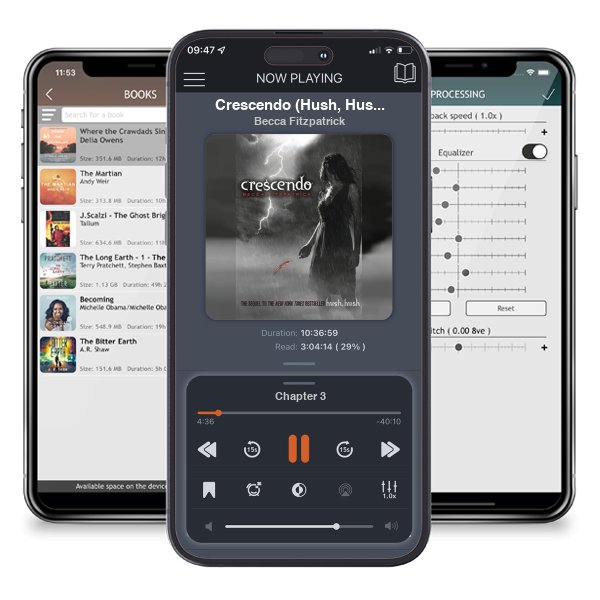 Download fo free audiobook Crescendo (Hush, Hush, #2) by Becca Fitzpatrick and listen anywhere on your iOS devices in the ListenBook app.