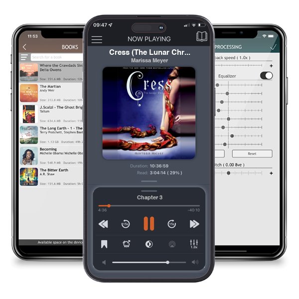Download fo free audiobook Cress (The Lunar Chronicles, #3) by Marissa Meyer and listen anywhere on your iOS devices in the ListenBook app.