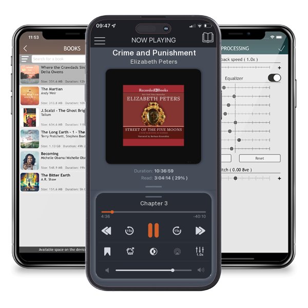 Download fo free audiobook Crime and Punishment by Elizabeth Peters and listen anywhere on your iOS devices in the ListenBook app.