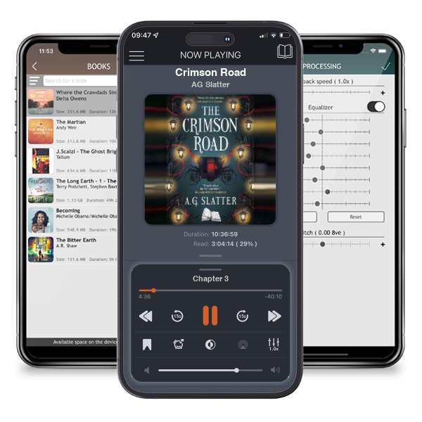 Download fo free audiobook Crimson Road by AG Slatter and listen anywhere on your iOS devices in the ListenBook app.